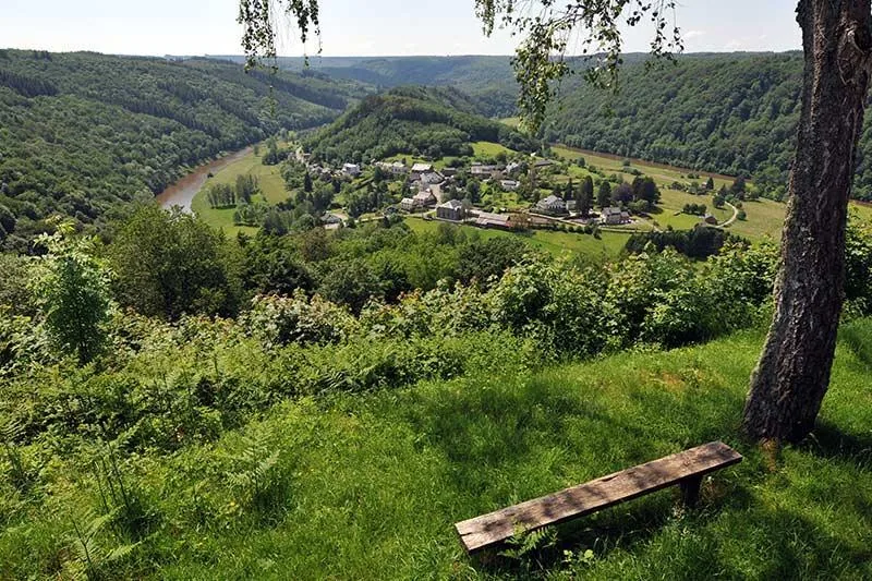 The Semois valley seen from the ridge above Frahan